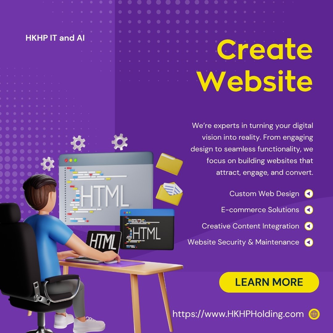 Basic website design package by HKHP IT and AI